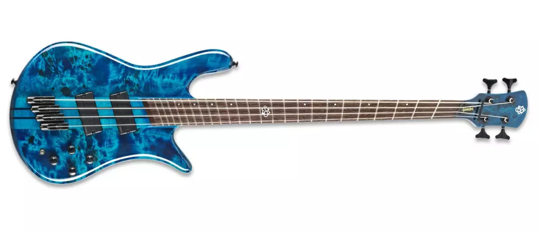 NS Dimension 4 Multi-Scale Bass Guitar - Black & Blue Gloss