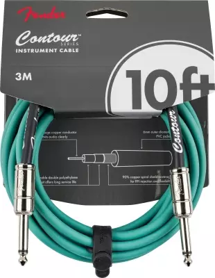 Contour 10\' Instrument Cable - Sherwood Green