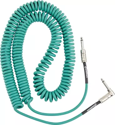 Fender - Contour 30 Coiled Cable, Straight/Angle - Sherwood Green