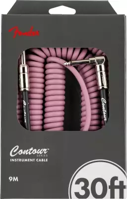 Contour 30\' Coiled Cable, Straight/Angle - Burgundy Mist