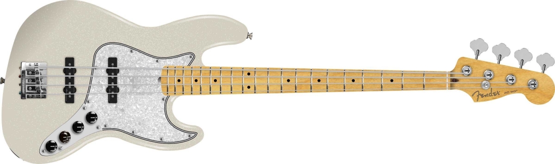 Player II Modified Active Jazz Bass, Maple Fingerboard - Olympic Pearl
