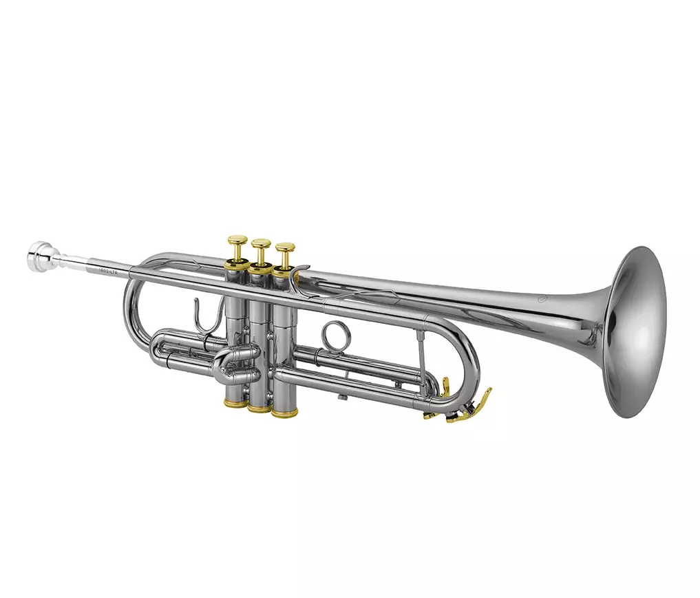 1602 Lightweight Bb Trumpet - Silver-Plated with Gold Trim