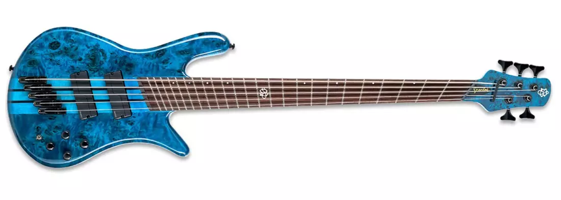 NS Dimension 5 Multi-Scale Bass Guitar - Black & Blue Gloss