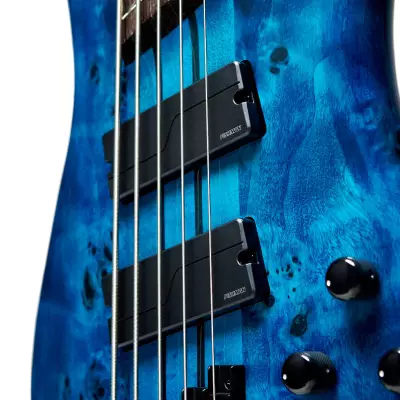 NS Dimension 5 Multi-Scale Bass Guitar - Black & Blue Gloss