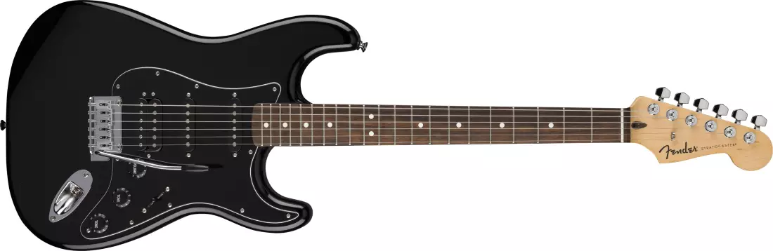 Standard Stratocaster HSS, Laurel Fingerboard with Black Pickguard - Black