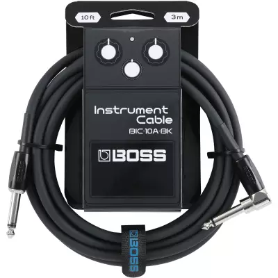 BOSS - 10 Straight/Angle Instrument Cable - Black