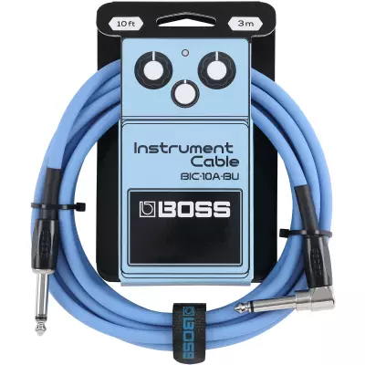 BOSS - 10 Straight/Angle Instrument Cable - Blue