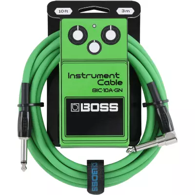 BOSS - 10 Straight/Angle Instrument Cable - Green