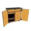Wenger - Mobile Media Rackmount\/Standard 2 Column Cabinet - Solar Oak