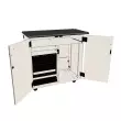"Wenger - Mobile Media Rackmount\/Standard 2 Column Cabinet - Oyster"