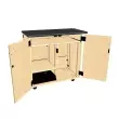 Wenger - Mobile Media Standard 2 Column Cabinet - Fusion Maple