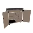 Wenger - Mobile Media Standard 2 Column Cabinet - Evening Tigris