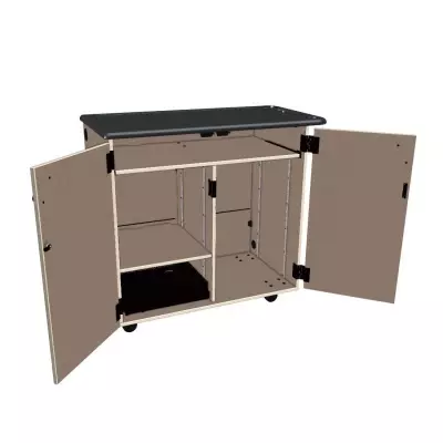 Mobile Media Standard 2 Column Cabinet - Evening Tigris
