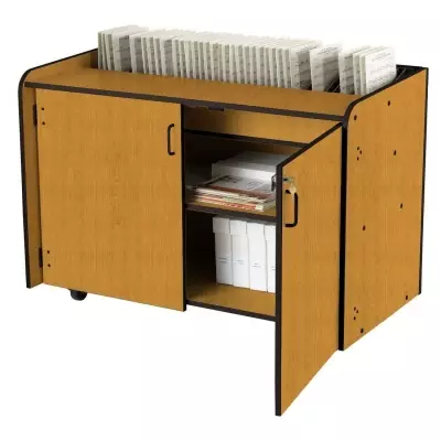 Wenger - Music Sorting Rack with Doors - Solar Oak