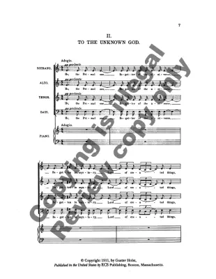 Choral Hymns from the Rig-Veda, Group 1 - Holst - SATB