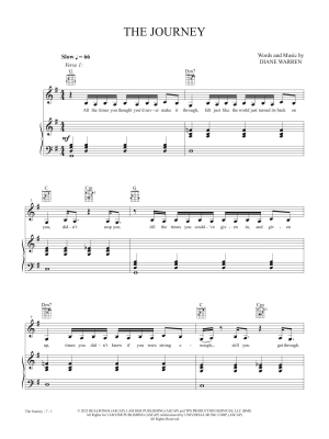 The Journey - Warren - Piano/Vocal/Guitar - Sheet Music