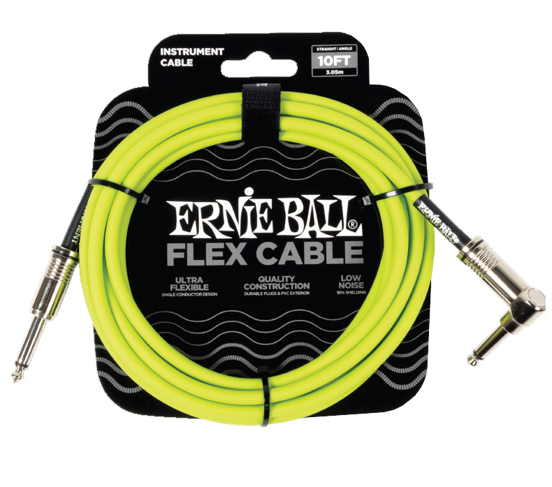 10\' Straight/Angle Flex Instrument Cable - Green