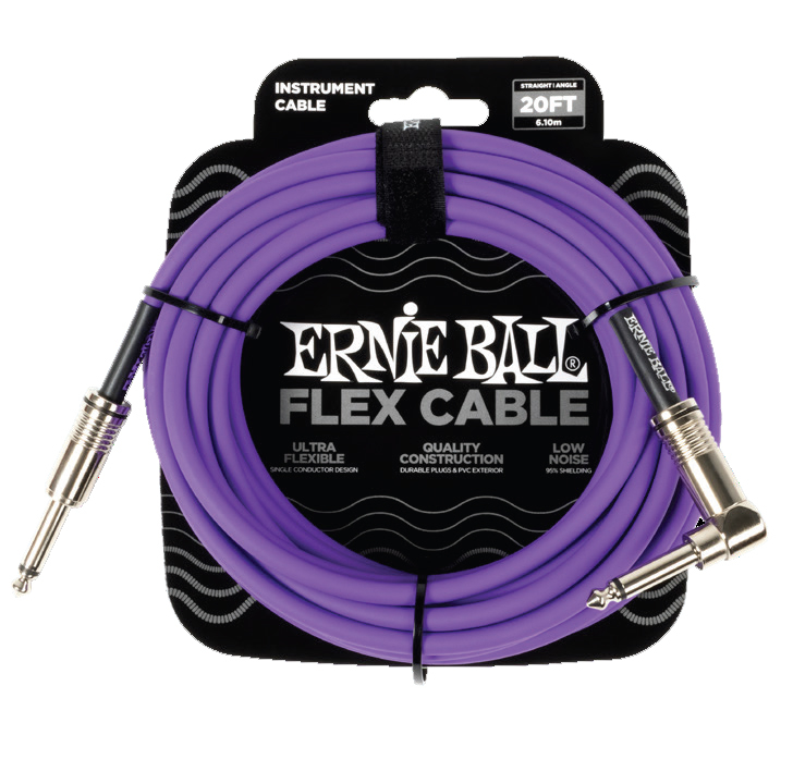 20\' Straight/Angle Flex Instrument Cable - Purple