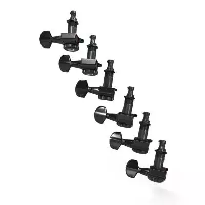 Auto Trim Tuning Machines - Black / 6 (In-Line)