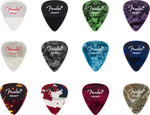 Fender - 351 Dotted Celluloid Picks - Heavy (12-Pack)