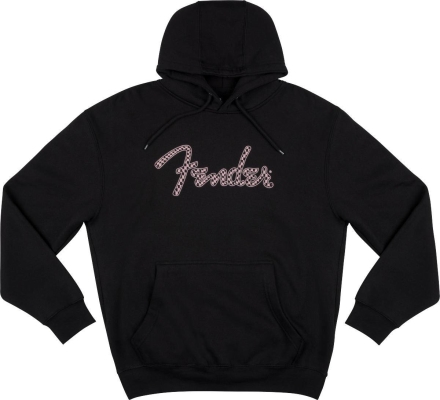Fender - Fender Spaghetti Logo Wavy Checker Hoodie, Pink Checker - XXL
