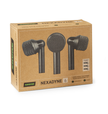 Nexadyne 6 Supercardioid Dynamic Tom/Snare Microphone - 3-Pack