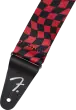 Wavy Checkerboard Polyester Strap - Red