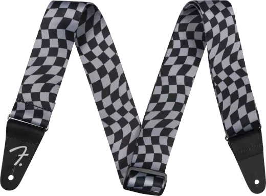 Fender - Wavy Checkerboard Polyester Strap - Gray