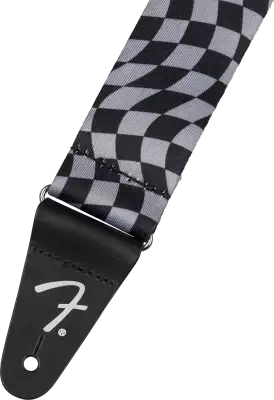 Wavy Checkerboard Polyester Strap - Gray