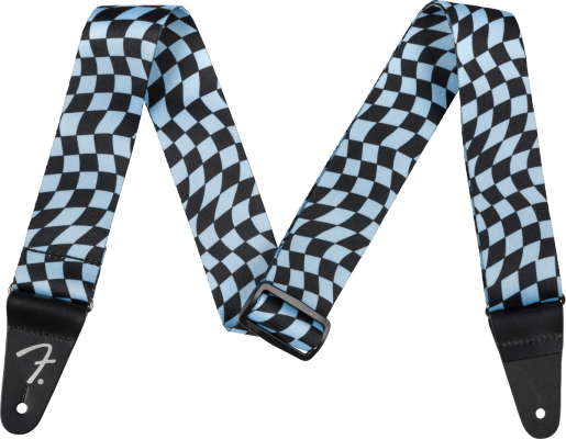 Fender - Wavy Checkerboard Polyester Strap - Blue