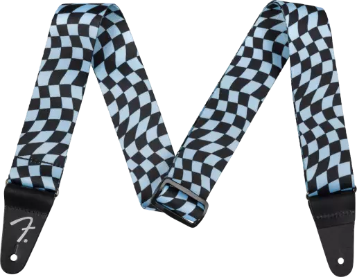 Fender - Wavy Checkerboard Polyester Strap - Blue