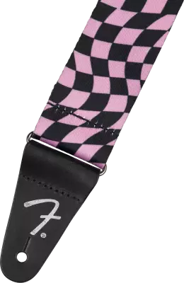 Wavy Checkerboard Polyester Strap - Pink