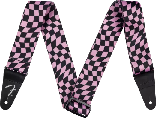 Fender - Wavy Checkerboard Polyester Strap - Pink