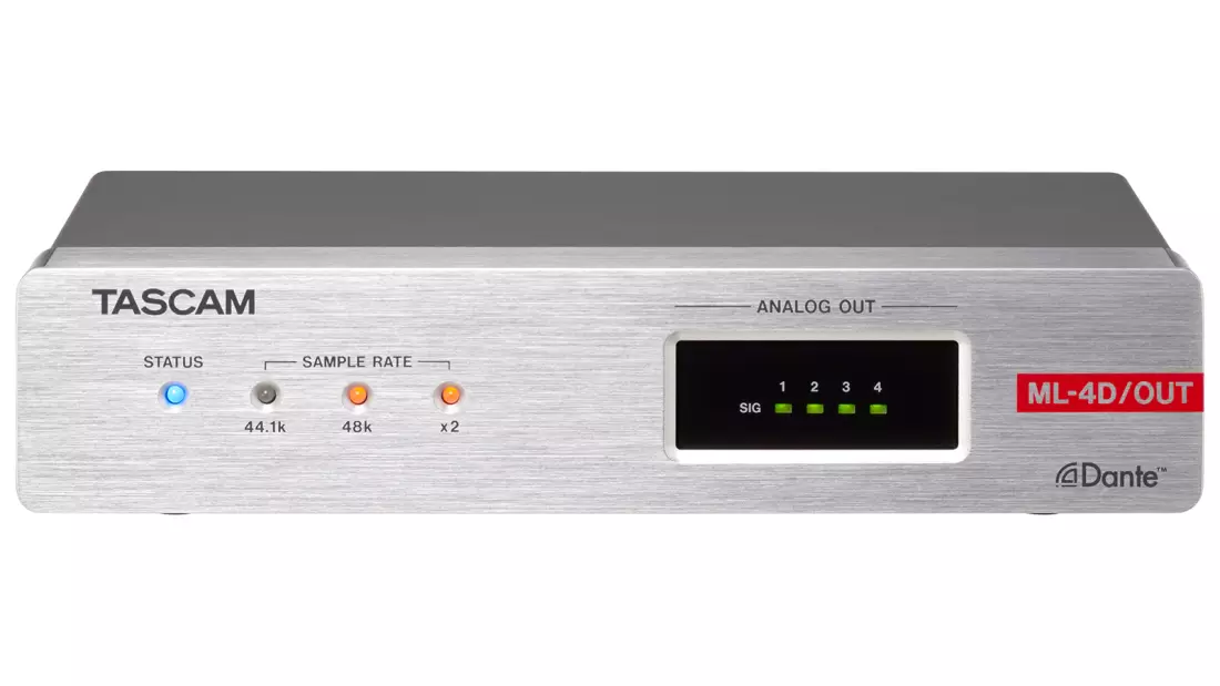 4-Channel Line Output Dante Converter with built-in DSP Mixer