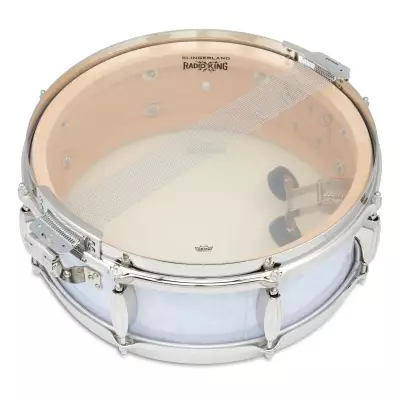 Limited Edition Radio King 5x14\'\' Snare Drum - White Marine Pearl Wrap