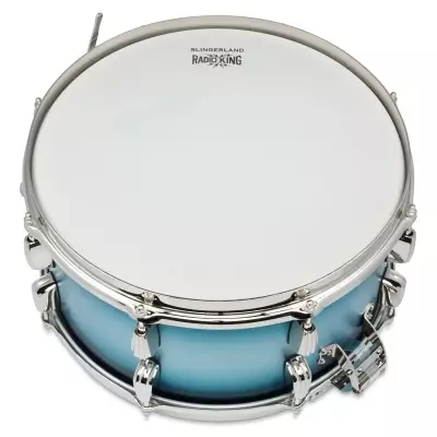 Limited Edition Radio King 7x14\'\' Snare Drum - Blue and Silver Lacquer