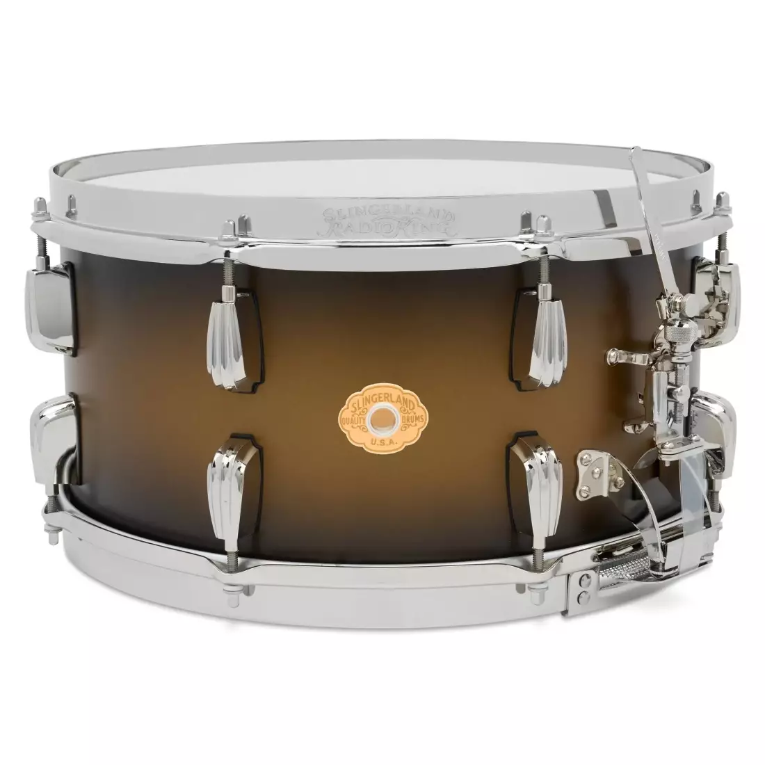 Limited Edition Radio King 7x14\'\' Snare Drum - Black and Gold Lacquer