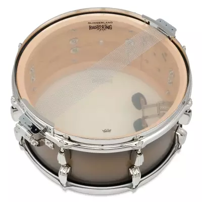 Limited Edition Radio King 7x14\'\' Snare Drum - Black and Gold Lacquer