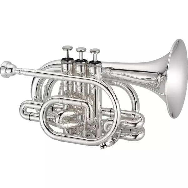 JTR710SQ Student Pocket Trumpet with Standard Bell - Silver-Plated