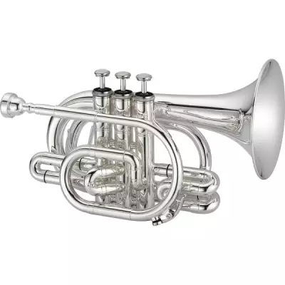 Jupiter - JTR710SQ Student Pocket Trumpet with Standard Bell - Silver-Plated