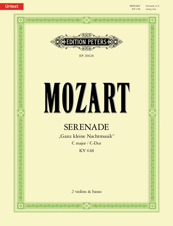 Serenade in C K648 \'Ganz kleine Nachtmusik\' - Mozart - String Trio - Score/Parts