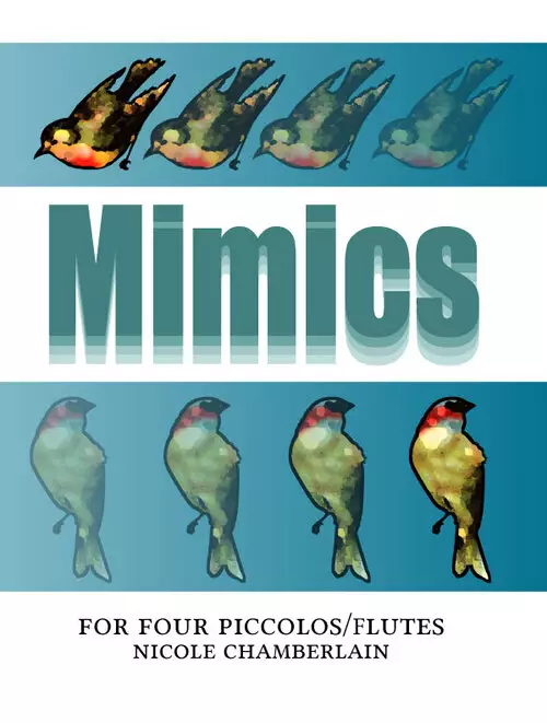 Mimics - Chamberlain - 4 Piccolos/Flutes - Book