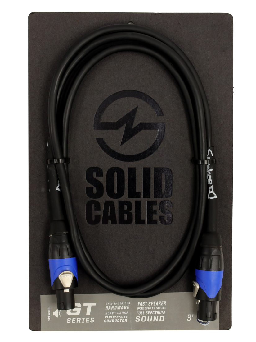 GT Series Premium Heavy-Duty Speakon Cable, Black - 6 ft
