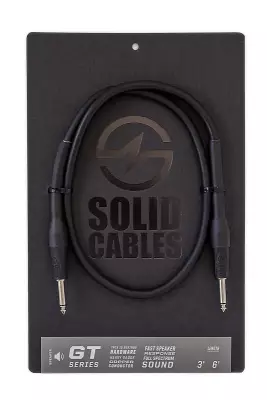 Solid Cables - GT Speaker Series Instrument Cable, Black - 6 ft