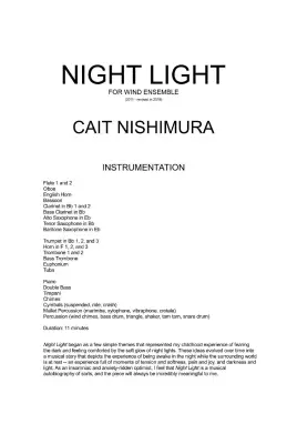 Night Light - Nishimura - Concert Band - Gr. 4