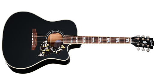 Gibson - Hummingbird Standard EC Acoustic/Electric Guitar with Hardshell Case - Ebony