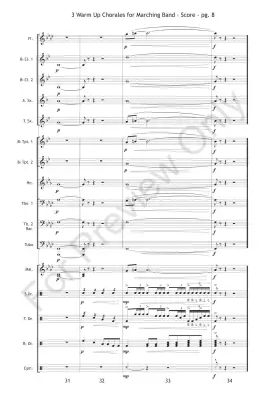 3 Warm Up Chorales (for Marching Band) - Burke/Baker - Marching Band - Gr. Easy