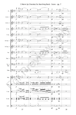 3 Warm Up Chorales (for Marching Band) - Burke/Baker - Marching Band - Gr. Easy