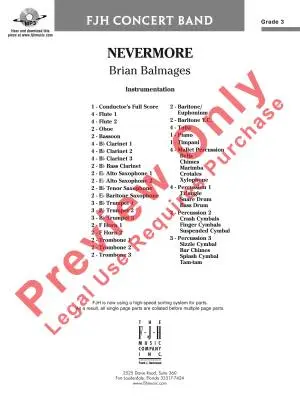 Nevermore - Balmages - Concert Band - Gr. 3