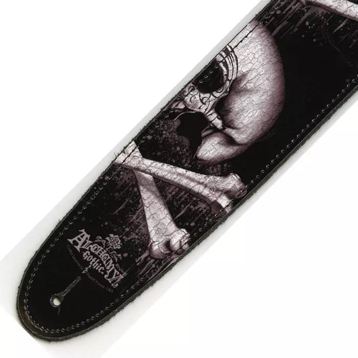 Alchemy Gothic Strap Collection Leather (Black Blood Skulls)